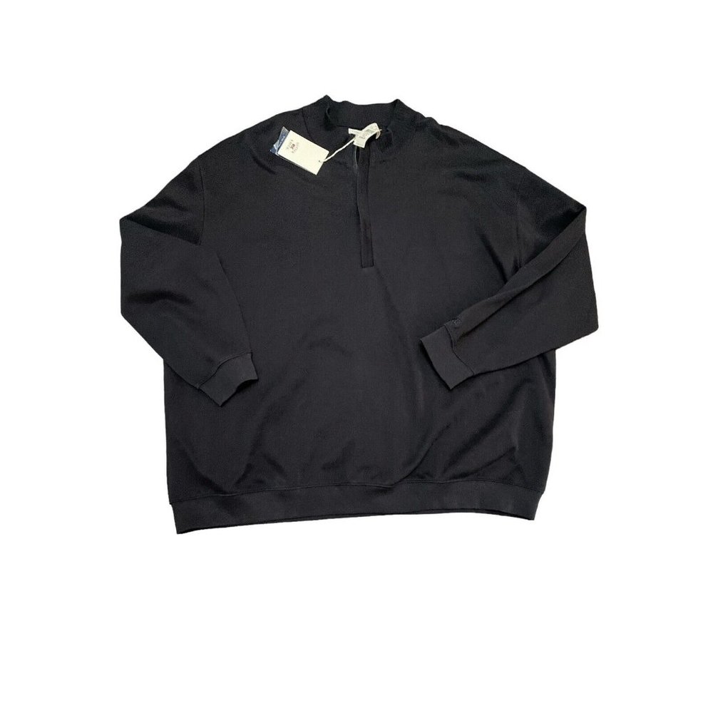 Mens Cutter & Buck 1/4 Quarter Zip Pullover Sweater Navy Blue Cotton 4XB 4TG